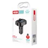 XO BCC03 FM Transmitter Bluetooth, QC 3.0, 2x USB, 18W (fekete)