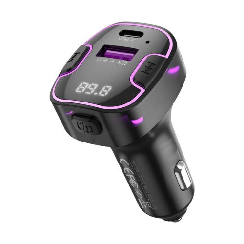 XO BCC12 autós töltő Bluetooth MP3+5V/3.1A 15W (Fekete)