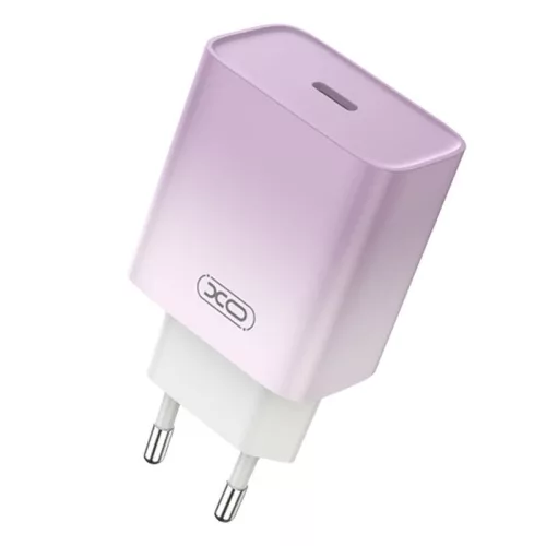 XO (Lila) USB-C Fali Töltő, 30W PD Gyorstöltés (CE18 purple)