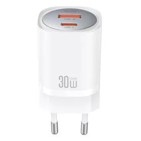 XO 30W GaN Fali Töltő USB-C És USB-A Csatlakozó (CE21)