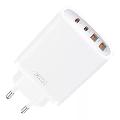 XO 45W GaN Fali Töltő, 2x USB-C, 2x USB-A (CE22)