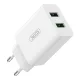 XO 18W (Fehér) Fali Töltő 2x USB-A Csatlakozó (L119)
