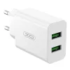 XO 18W (Fehér) Fali Töltő 2x USB-A Csatlakozó (L119)