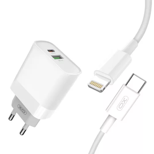 XO 20W Fali Töltő Lightning Kábellel, QC3.0, PD (L64-Lightning)