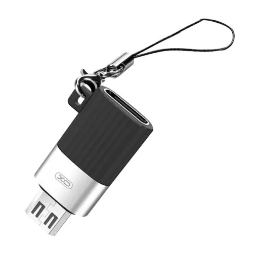 XO USB-C - Micro USB Adapter (Fekete) (NB149-C)
