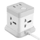 XO 4 Aljzatos Elosztó USB-C És USB-A Csatlakozó kkal, 2500W (WL20)