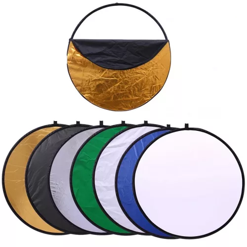 7 in 1 Derítőlap - 110cm Fotós reflektor, derítő háttér (Kerek)