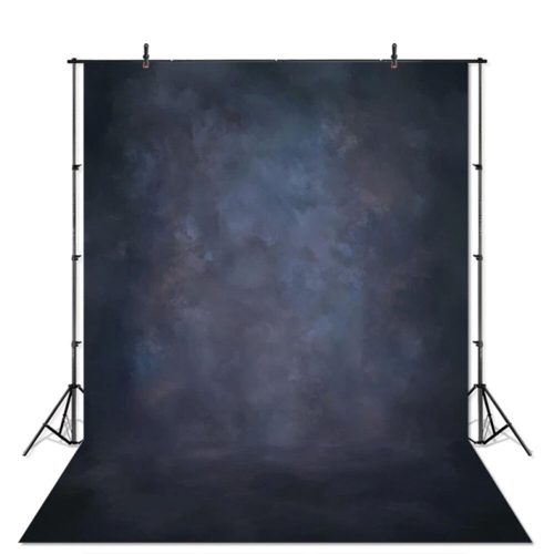 Sötétkék mintás festett fotó stúdió háttér - 300x300 cm
