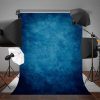  Türkiz-kék-szürke mintás festett fotó stúdió háttér - 300x300 cm