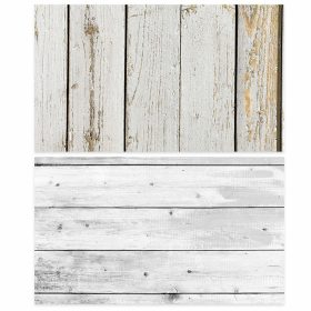   Világos/ Fehér Fa Mintázott termékfotó háttér kétoldalas PVC háttér 57x87cm