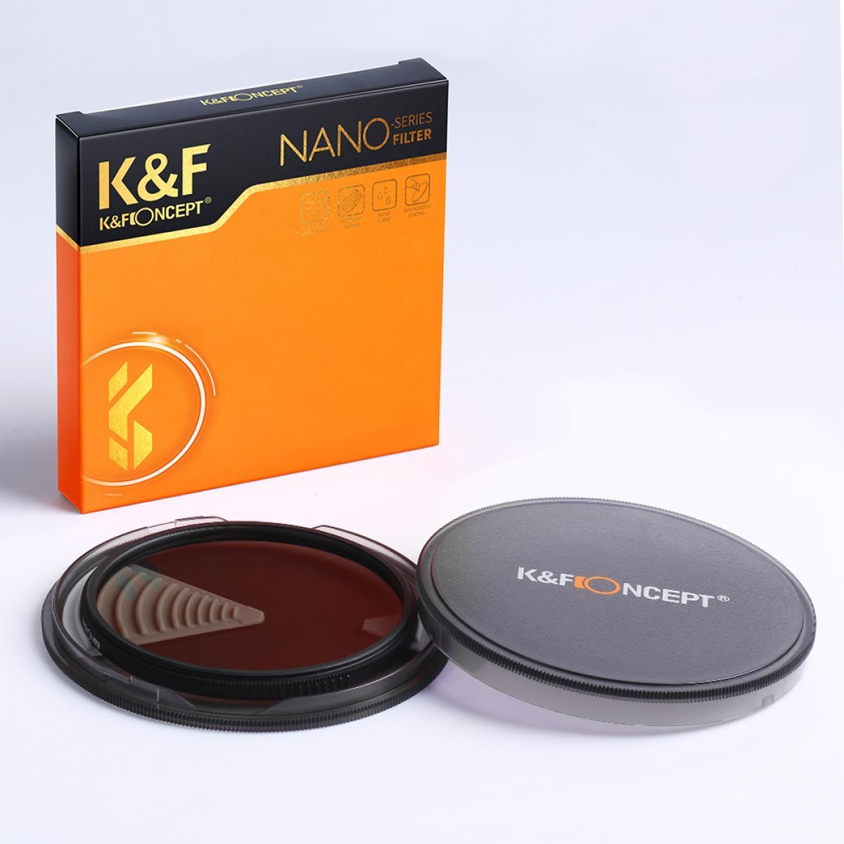 K&F Concept 46mm XC15 Nano-X B270 CPL polárszűrő (HD, vízálló, karcálló, zöld bevonat)