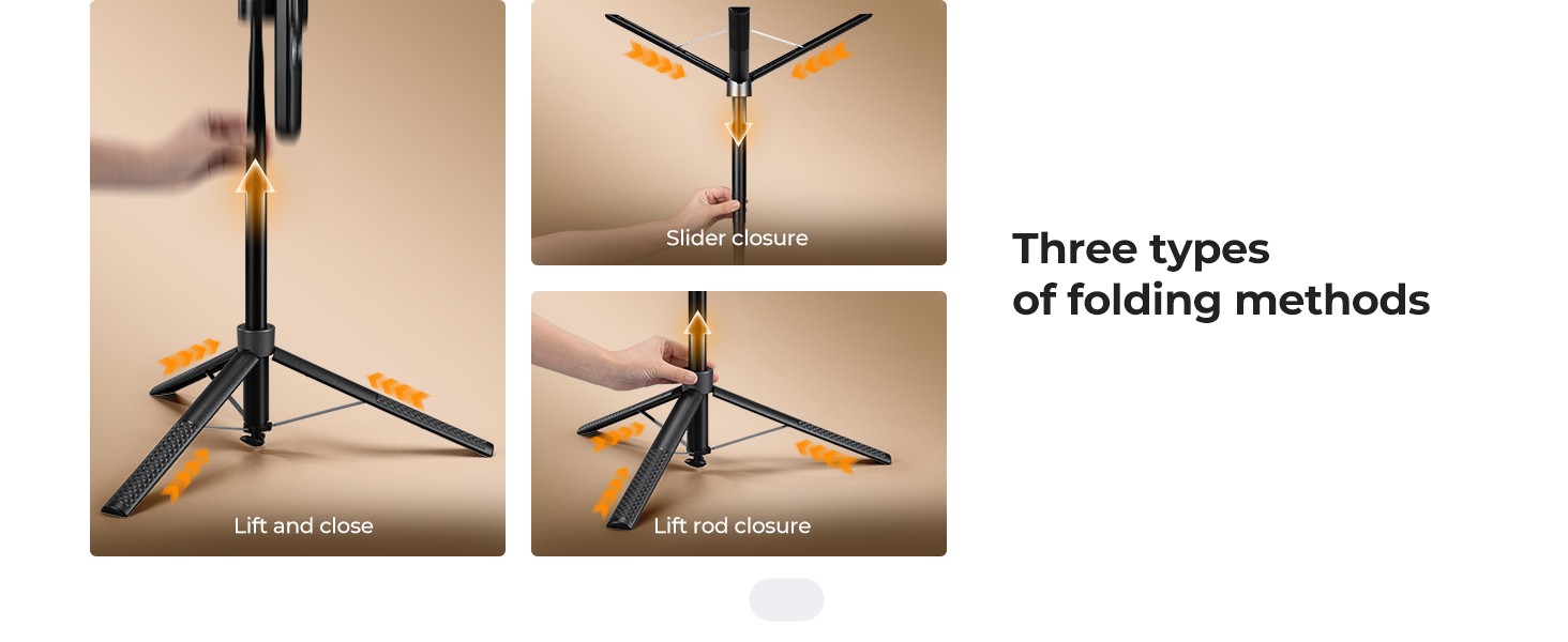 K&F Concept 180cm-es arckövető állvány/selfie bot 2 derítőfénnyel, gesztusvezérléssel
