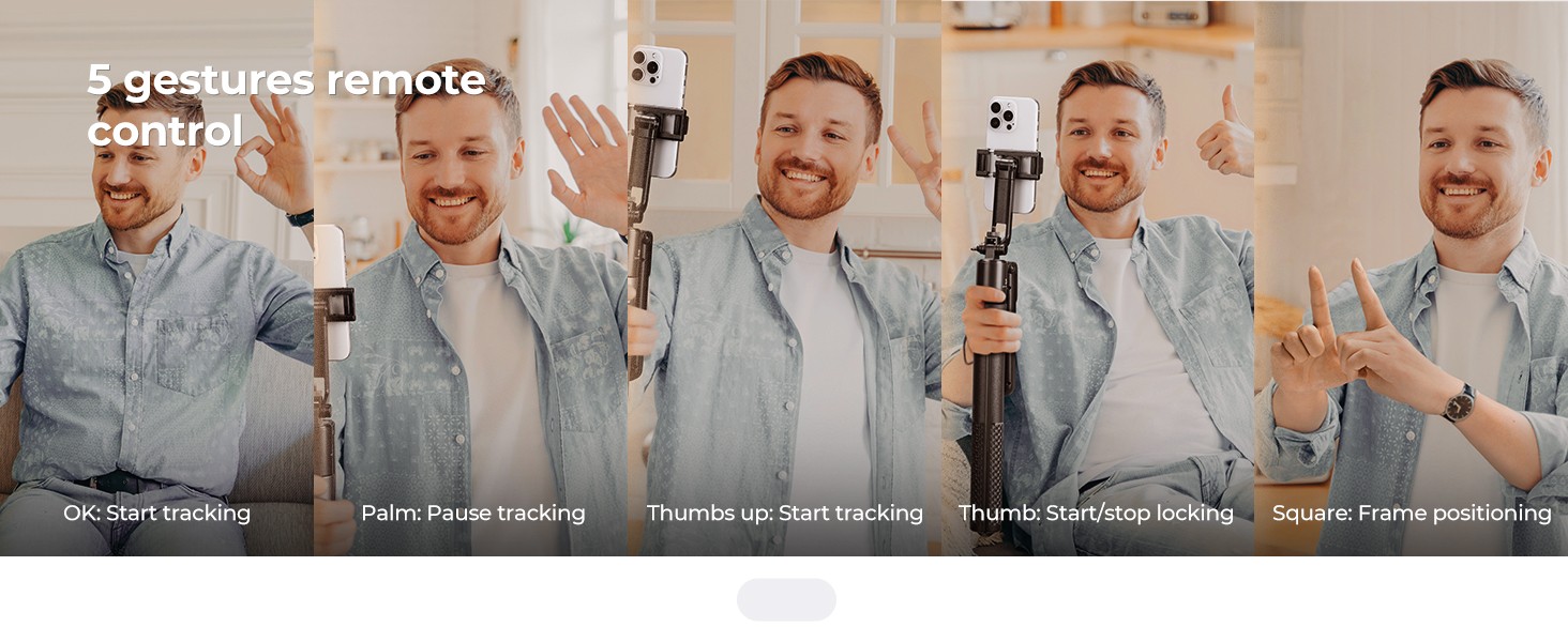 K&F Concept 180cm-es arckövető állvány/selfie bot 2 derítőfénnyel, gesztusvezérléssel