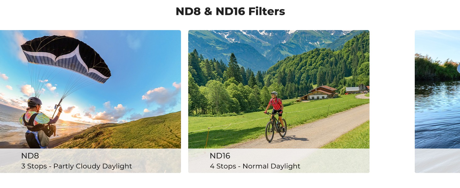 K&F Concept ND szűrőszett DJI Osmo Action 3/4/5 Pro (ND8/ND16/ND32/ND64)