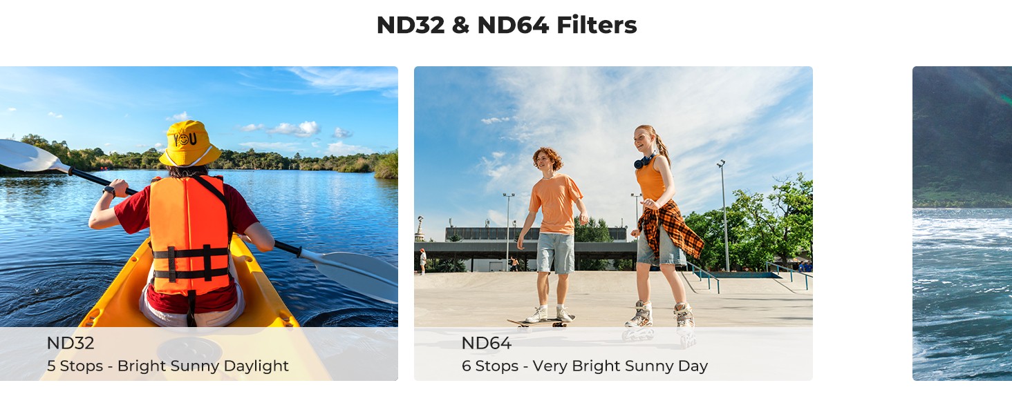 K&F Concept ND szűrőszett DJI Osmo Action 3/4/5 Pro (ND8/ND16/ND32/ND64)