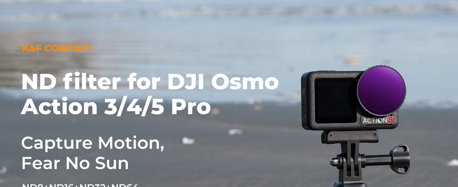 K&F Concept ND szűrőszett DJI Osmo Action 3/4/5 Pro (ND8/ND16/ND32/ND64)